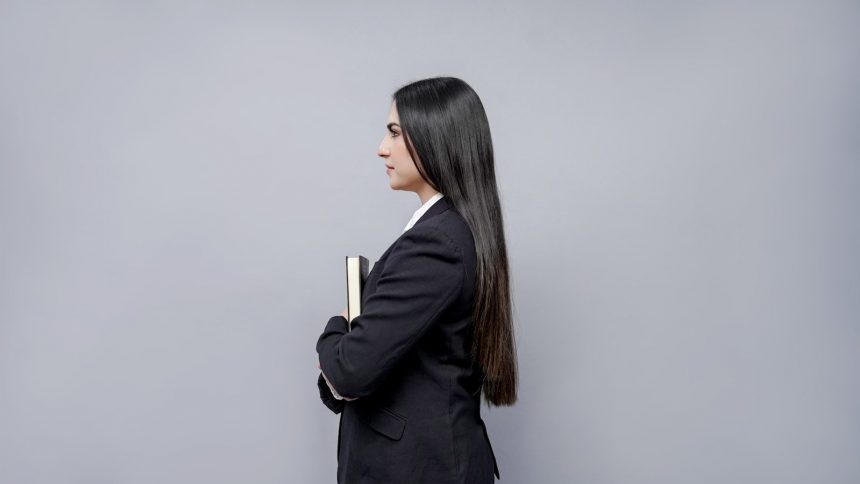 a person with long hair